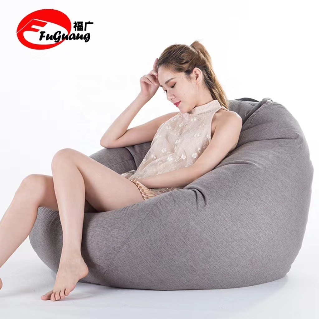 Inflatable lazy sofa gray single foldable ball sofa suitable for outdoor chair studio office building bedroom living room