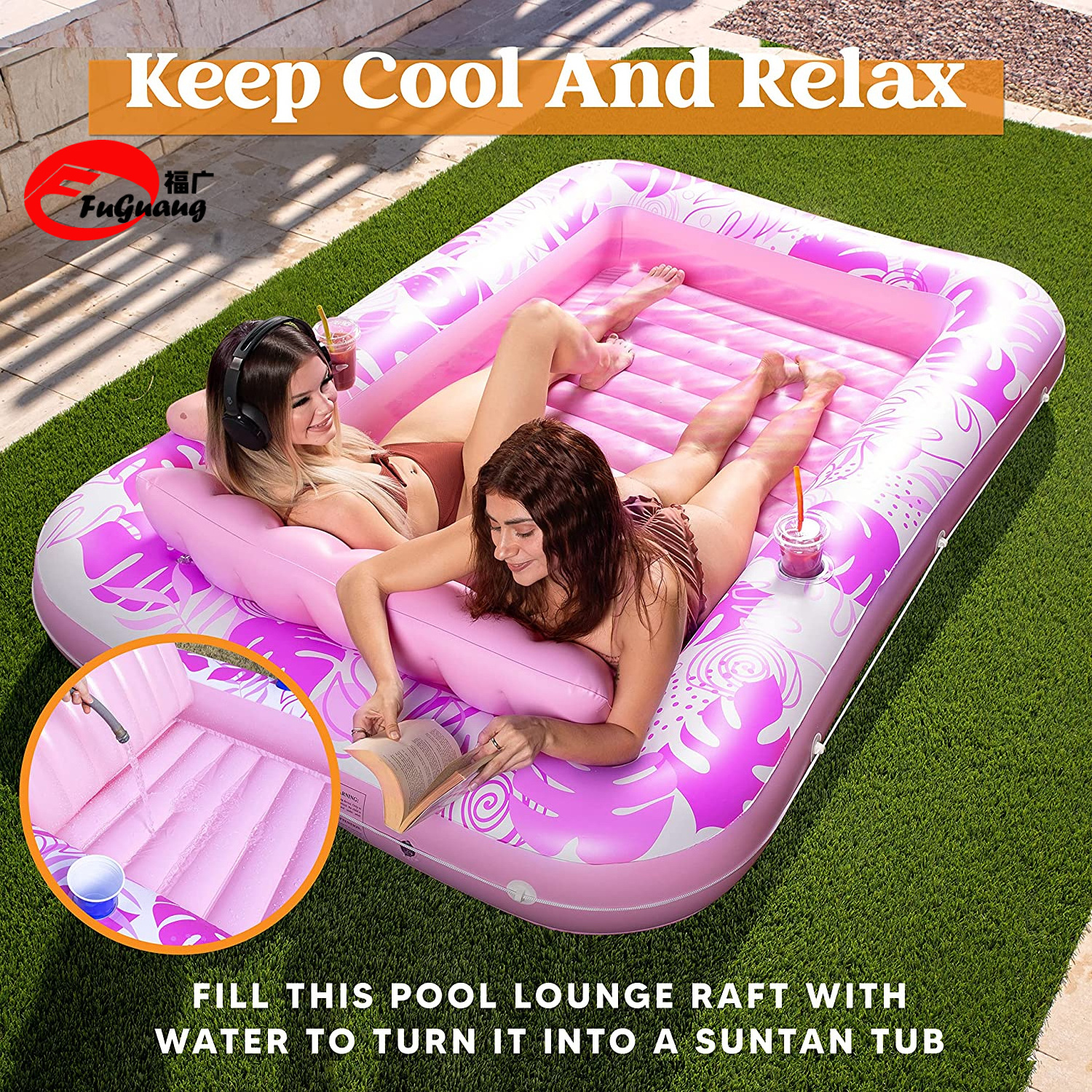 Summer Adult Inflatable Pool Float Air Cushion base suitable for pool lake Beach party indoor or outdoor water entertainment