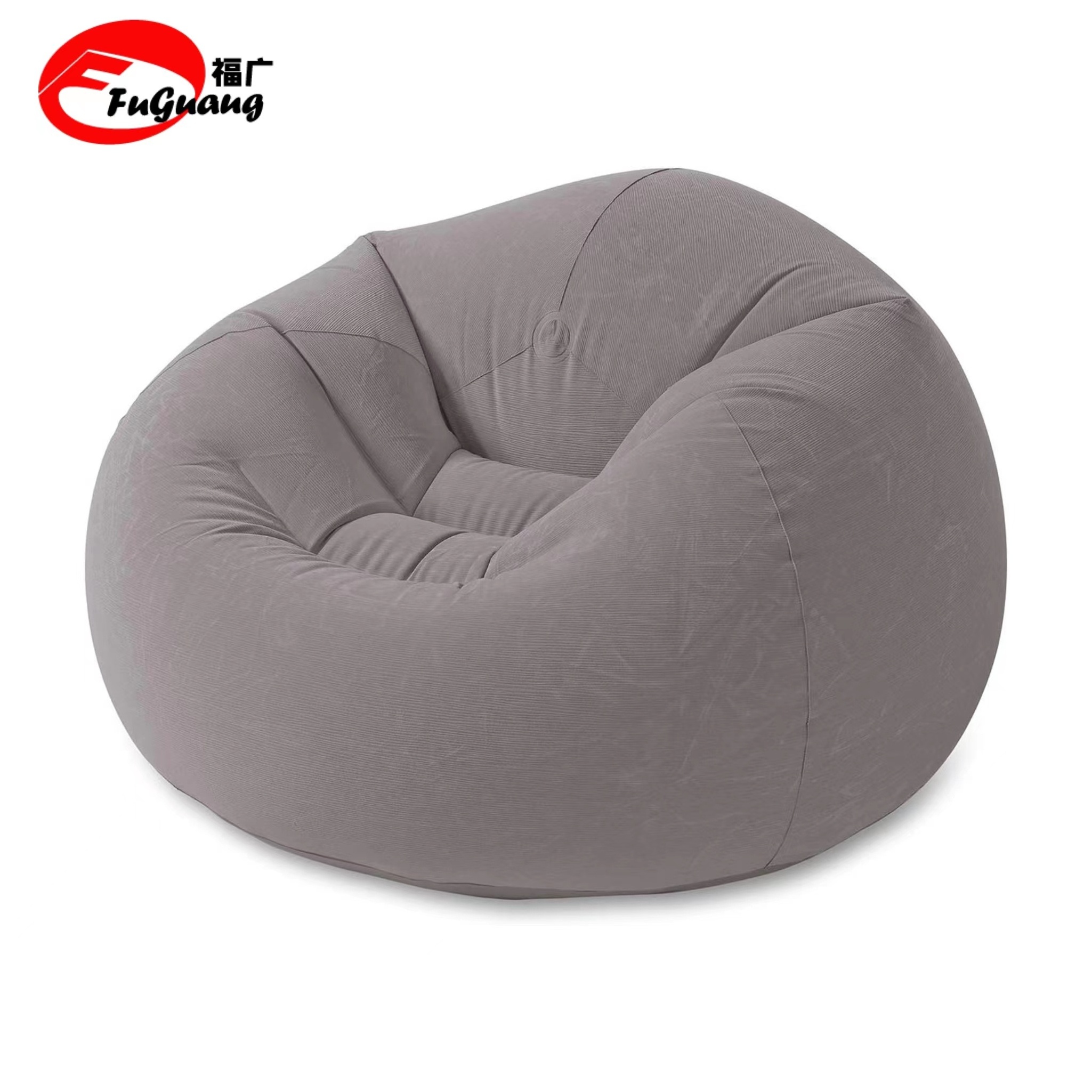 Inflatable lazy sofa gray single foldable ball sofa suitable for outdoor chair studio office building bedroom living room