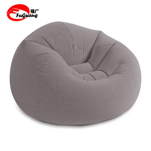 Inflatable lazy sofa gray single foldable ball sofa suitable for outdoor chair studio office building bedroom living room