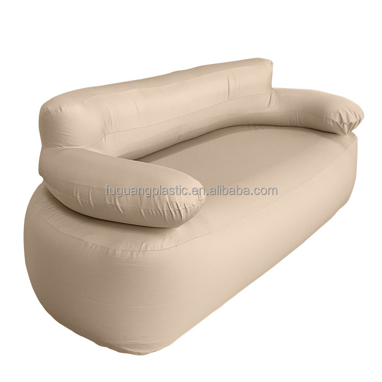 PVC inflatable sofa with 300D Oxford fabric cover sofa bed with built-in pump suitable for indoor or outdoor beaches and camping