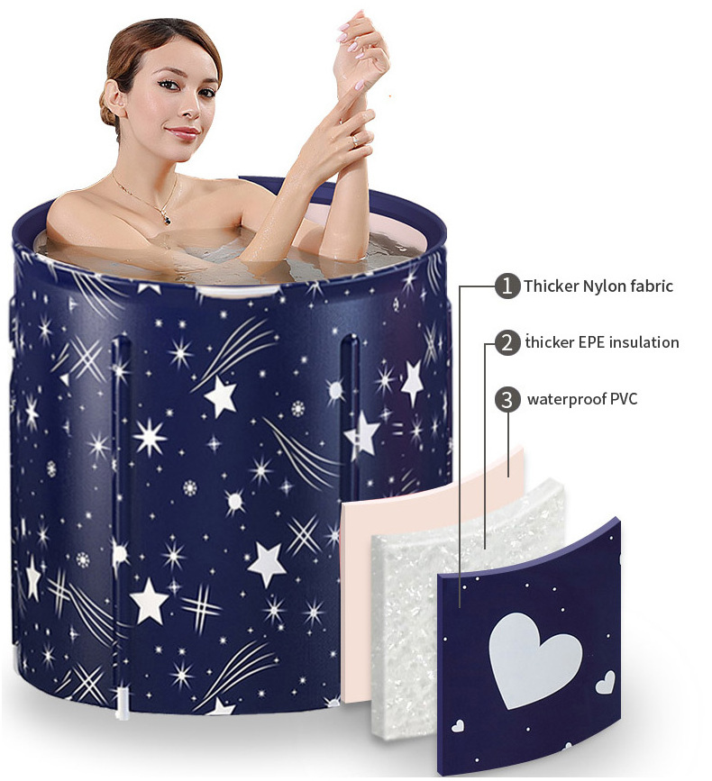 Inflatable portable sturdy bathtub