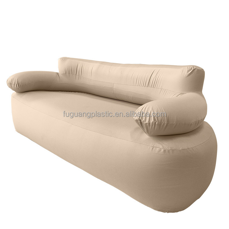 PVC inflatable sofa with 300D Oxford fabric cover sofa bed with built-in pump suitable for indoor or outdoor beaches and camping