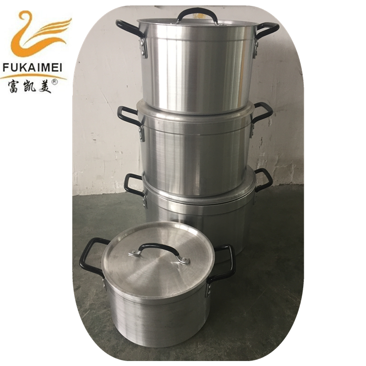 4pcs large aluminum cooking pot for african market/high quality and cheap aluminum cookware set