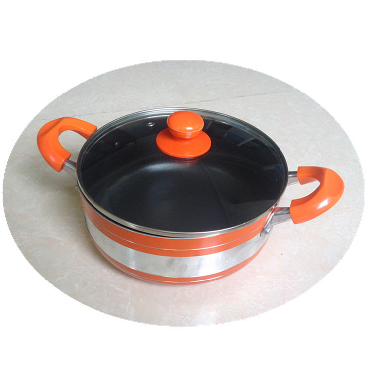 5Pcs Aluminum Colorful Non Stick Sauce Pot 18-26CM Aluminum Non Stick Cookware Set Aluminum Kitchenware