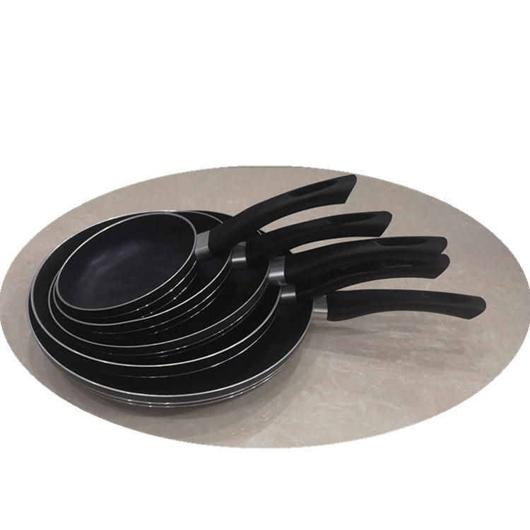 Black Powder Coating Aluminum Non Stick Fry Pan Cheap Sell Press Non Stick Coating Frying Pan