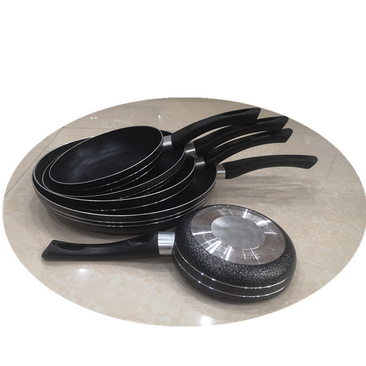 Black Powder Coating Aluminum Non Stick Fry Pan Cheap Sell Press Non Stick Coating Frying Pan