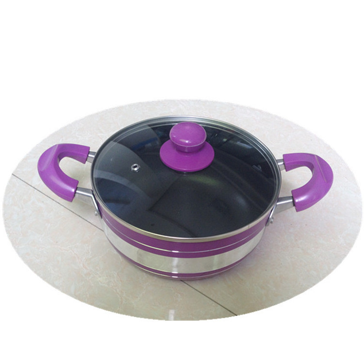 5Pcs Aluminum Colorful Non Stick Sauce Pot 18-26CM Aluminum Non Stick Cookware Set Aluminum Kitchenware