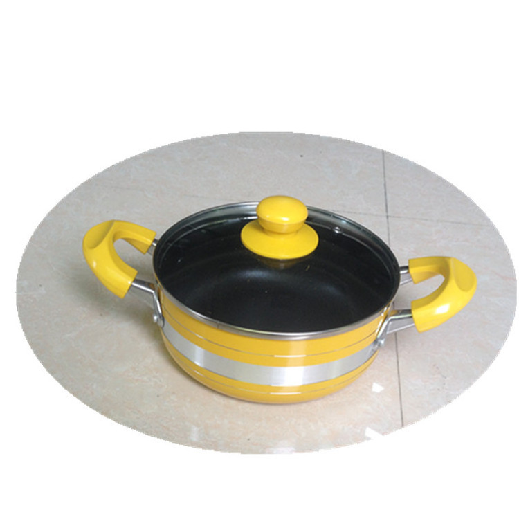 5Pcs Aluminum Colorful Non Stick Sauce Pot 18-26CM Aluminum Non Stick Cookware Set Aluminum Kitchenware