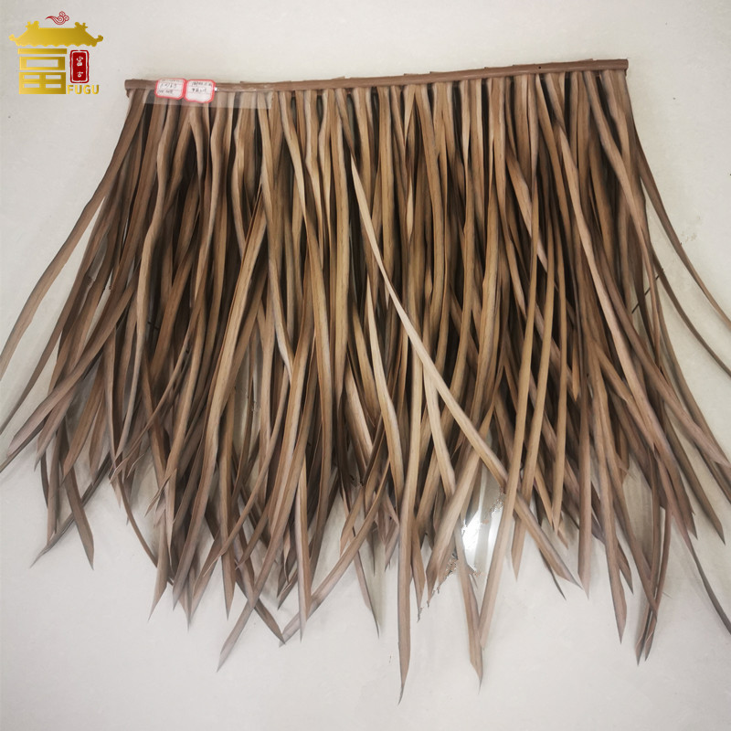 HDPE Fireproof Cheap Synthetic Artificial Thatch Straw Beach Resort Decoration Gazebo Roof Sheet