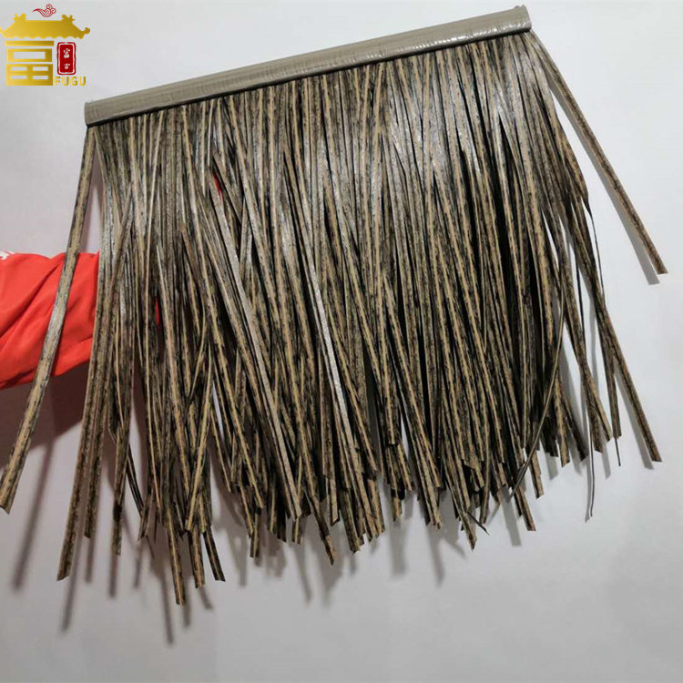 HDPE Fireproof Cheap Synthetic Artificial Thatch Straw Beach Resort Decoration Gazebo Roof Sheet