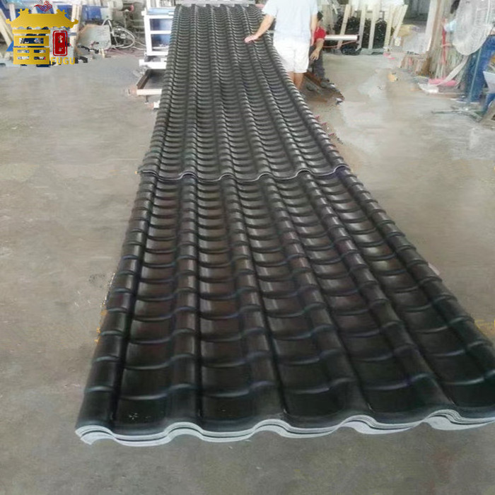 APVC Spanish Plastic  Synthetic Roofing Sheets PVC Spanish Roof Tile Anti-corrosion Bamboo Shape  Shingle