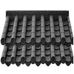 Hot Sale  HDPE Resin Plastic Chinese Antique Roof Tile for Decoration