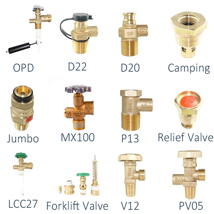 SiAN Customized Valve Propane Gas Cylinder Self-closing Valve 25E TPED Certified D35 LPG Jumbo Valve