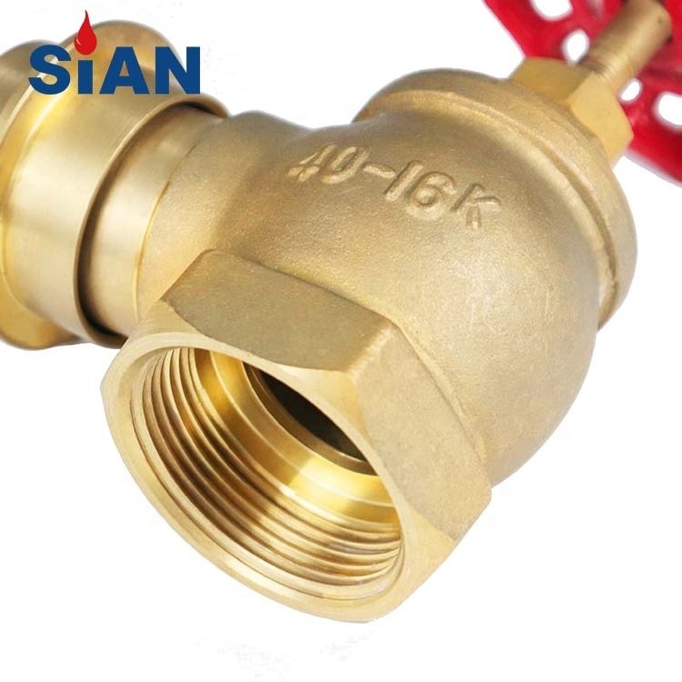 SiAN Factory Price 1.5 inch Landing Valve Brass Hydrant Valve Fire Hydrant Equipment Fire Hose Box Water Control Valve