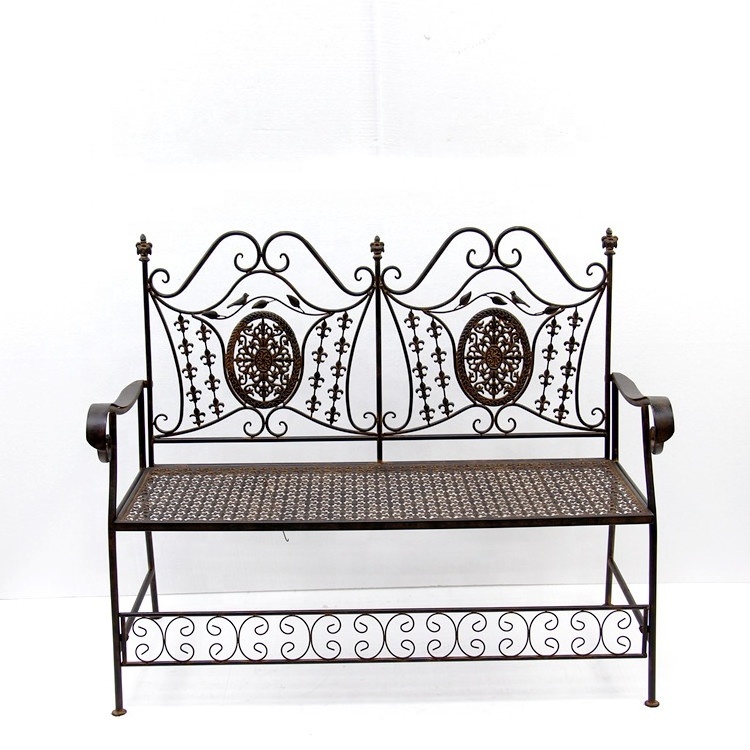 Metal Outdoor Furniture Cast Metal Iron Garden Backyard Decorative Metal Bench