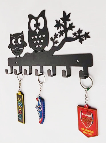 Custom Cute Owl Metal Key Holder Leash Hanger Metal Key Hanger