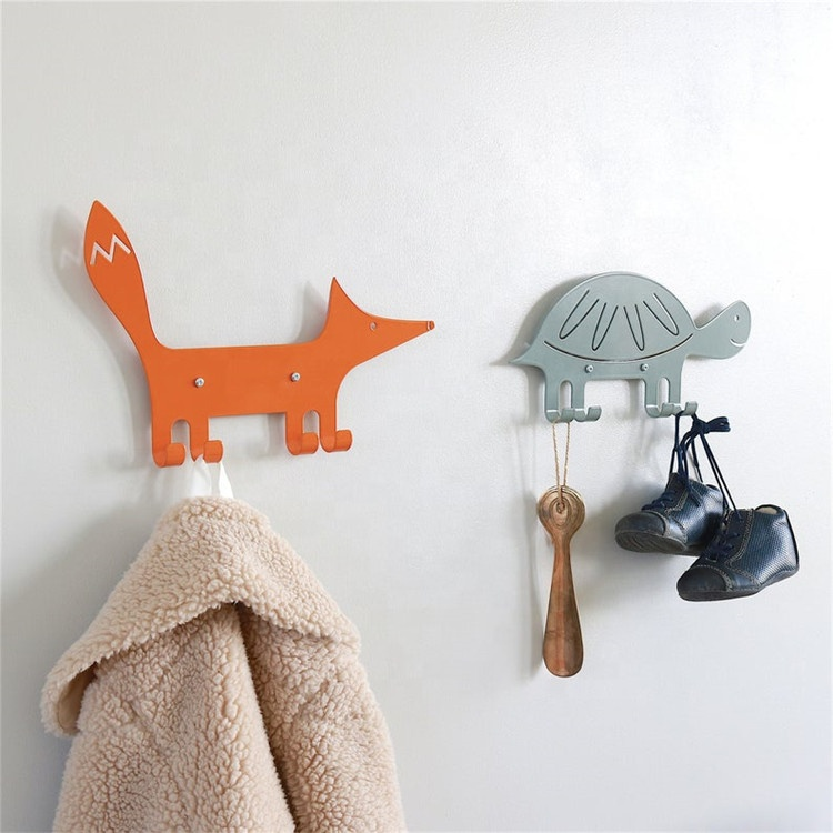 Kids room decor animals metal hooks turtle coat hook coat rack wall mounted cute wall hook