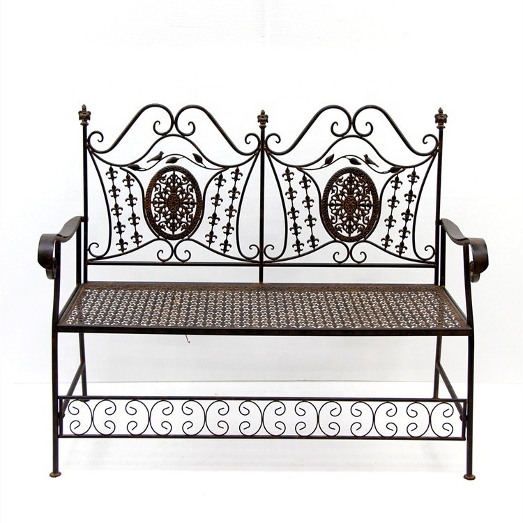 Metal Outdoor Furniture Cast Metal Iron Garden Backyard Decorative Metal Bench