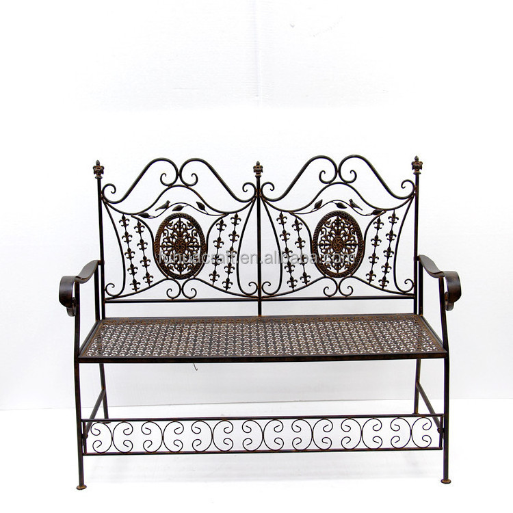 Metal Outdoor Furniture Cast Metal Iron Garden Backyard Decorative Metal Bench