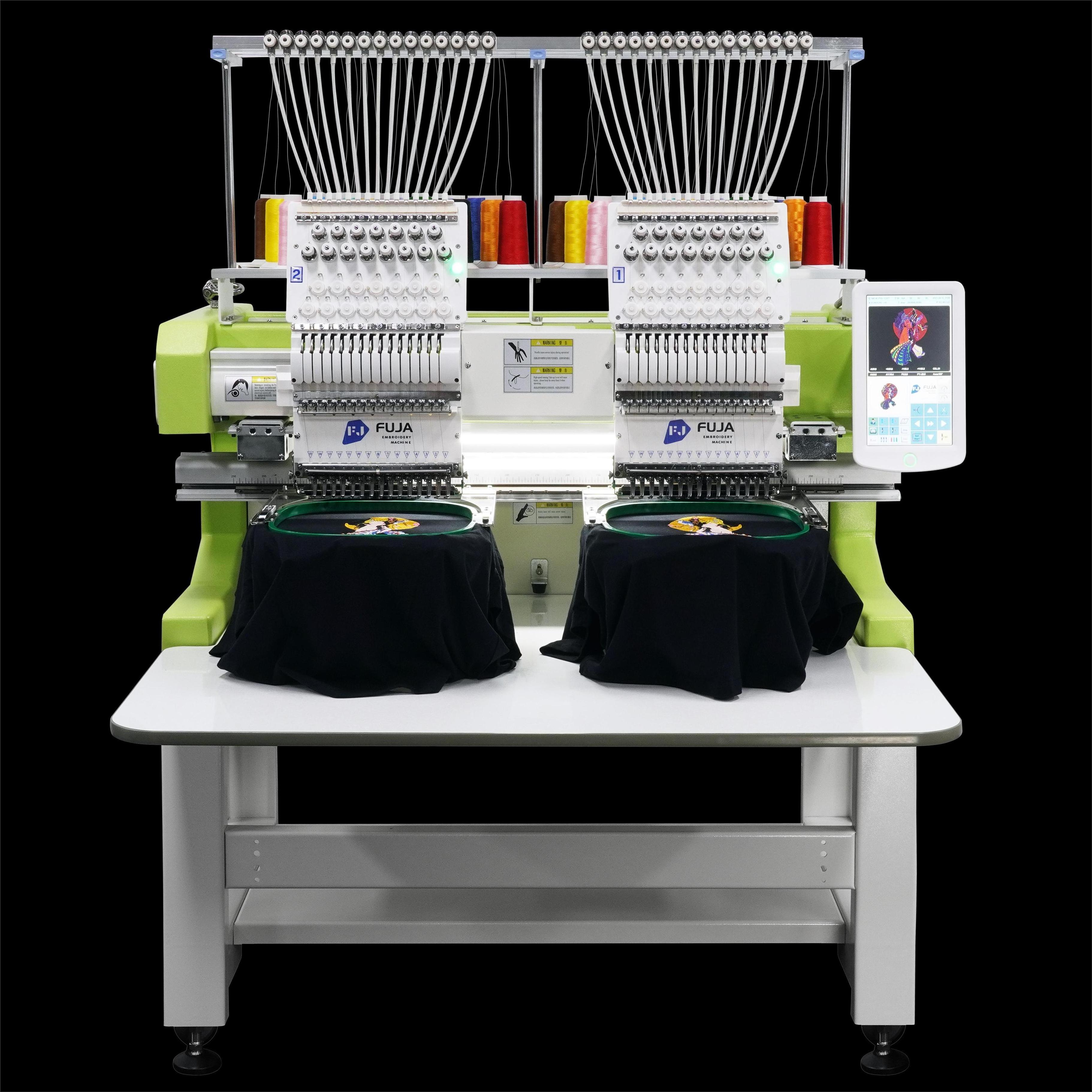 Automatic 2 Heads Embroidery Machine Caps shirts 12 15 Needles Two Heads Computerized Embroidery Machine Price