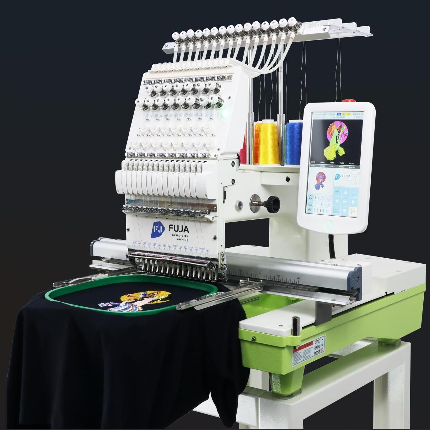 FUJA Single Head Embroidery Machine Multi Needles High Speed Automatic Computerized Embroidery Machine 1 Head with prices