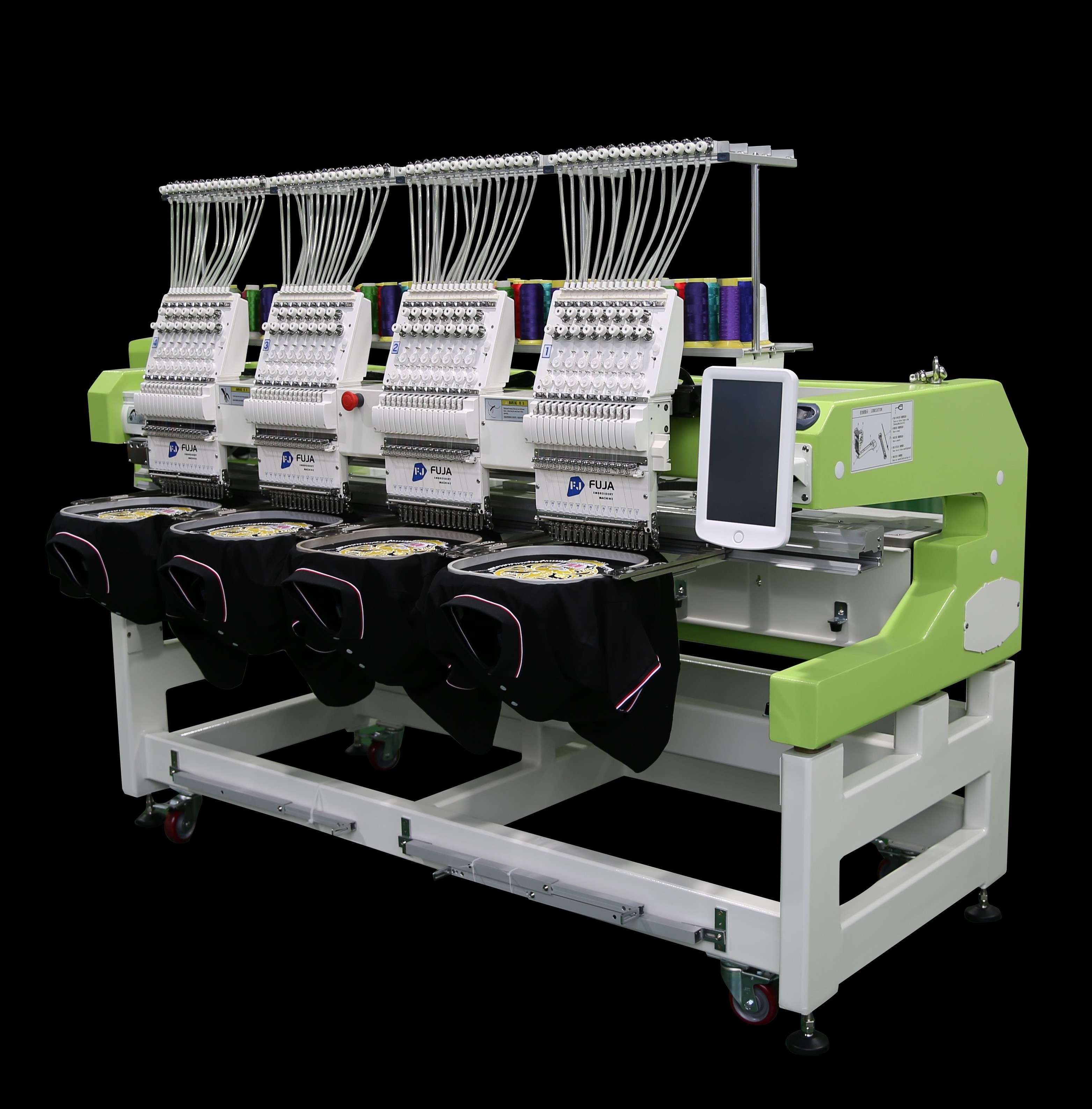 Industrial 12 15 needle 4 head computer embroidery machine automatic shirt cap t shirt computerized embroidery machine four head