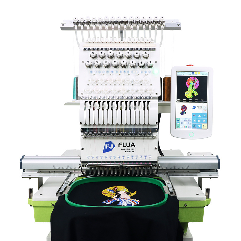 Single Head High Accuracy Barudan 3D Hat Embroidery Sewing Machine Computerized