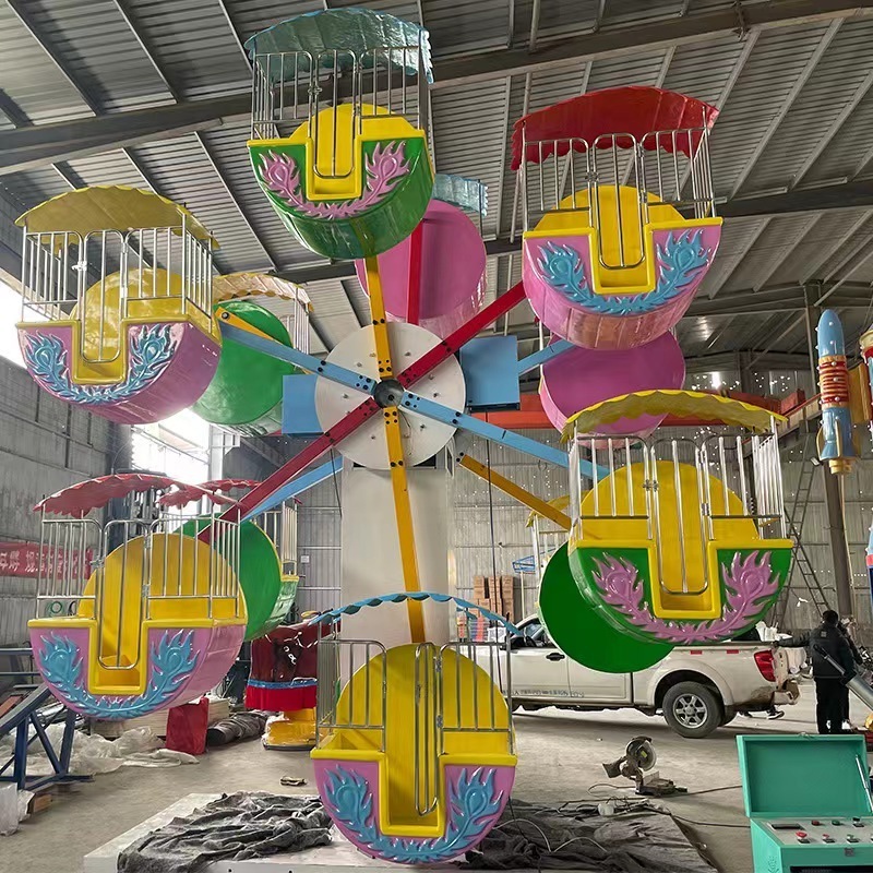 Manufacturer Plant Equipment Amusement Rides Children playground Miniature Small Mini Tiger Ferris Wheel For Kid Kiddie Carnival