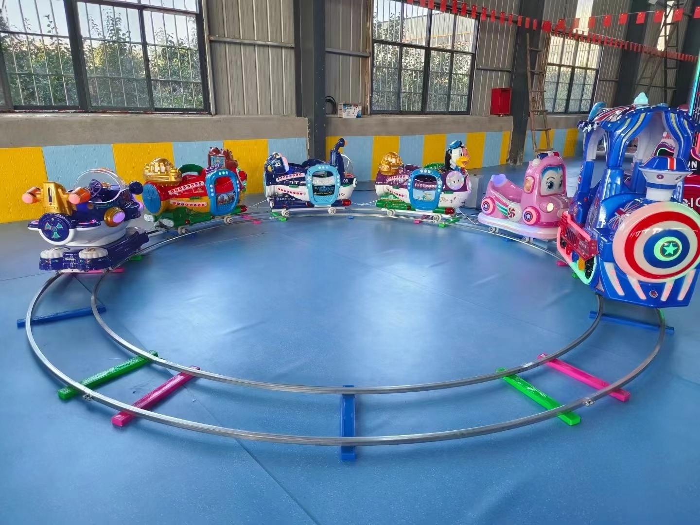 Kiddie amusement ride  train toy mini train track electric on track train set for sale