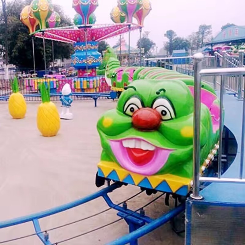 Thrilling Amusement Rides Portable human Powered Electric Battery Motor Track Mini Roller Coaster with steel mental fiberglass