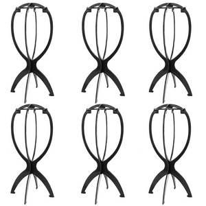 FUJIA hair 6PCS Wig Stand Portable Wig Stand Collapsible Holder Durable Display 13.8 Inch Tool Travel Stand