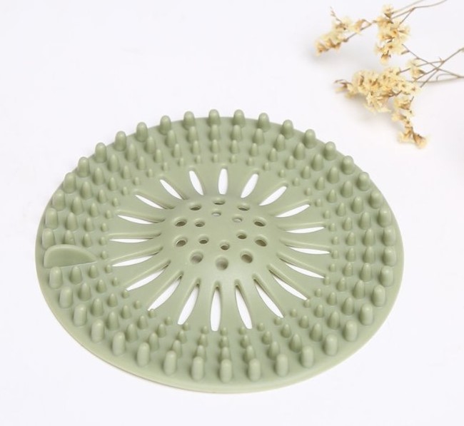 Silicone Hair Stopper Floor Drain Cover Modern Villa Kitchen Sink Strainers Stainless Steel Germany Polished 2pcs - 2 Pack