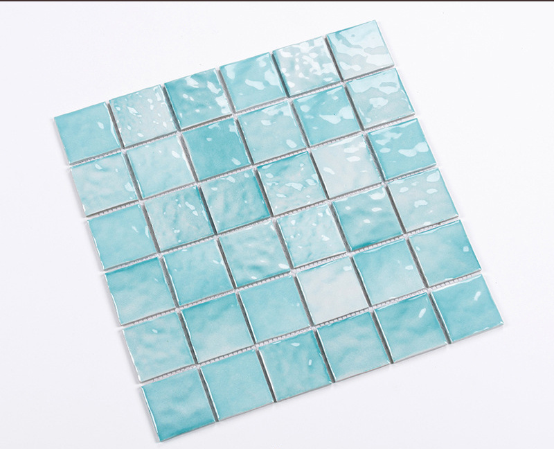 Creative Mirrors Mosaic Tile Glass Waterjet Marble Modern Hotel Cheap China for Swimming Pool Outdoor Bathroom Floor 48*48 White