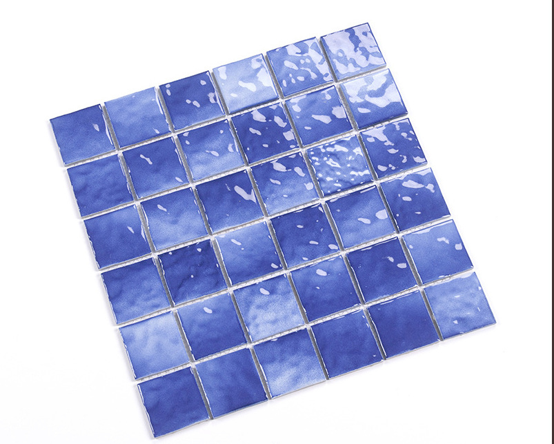 Creative Mirrors Mosaic Tile Glass Waterjet Marble Modern Hotel Cheap China for Swimming Pool Outdoor Bathroom Floor 48*48 White