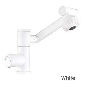 White Lucky Cat Shaped Hydroelectric Power Digital Display Smart Thermostatic Faucet Water Tap Rainfall Basin Mixer