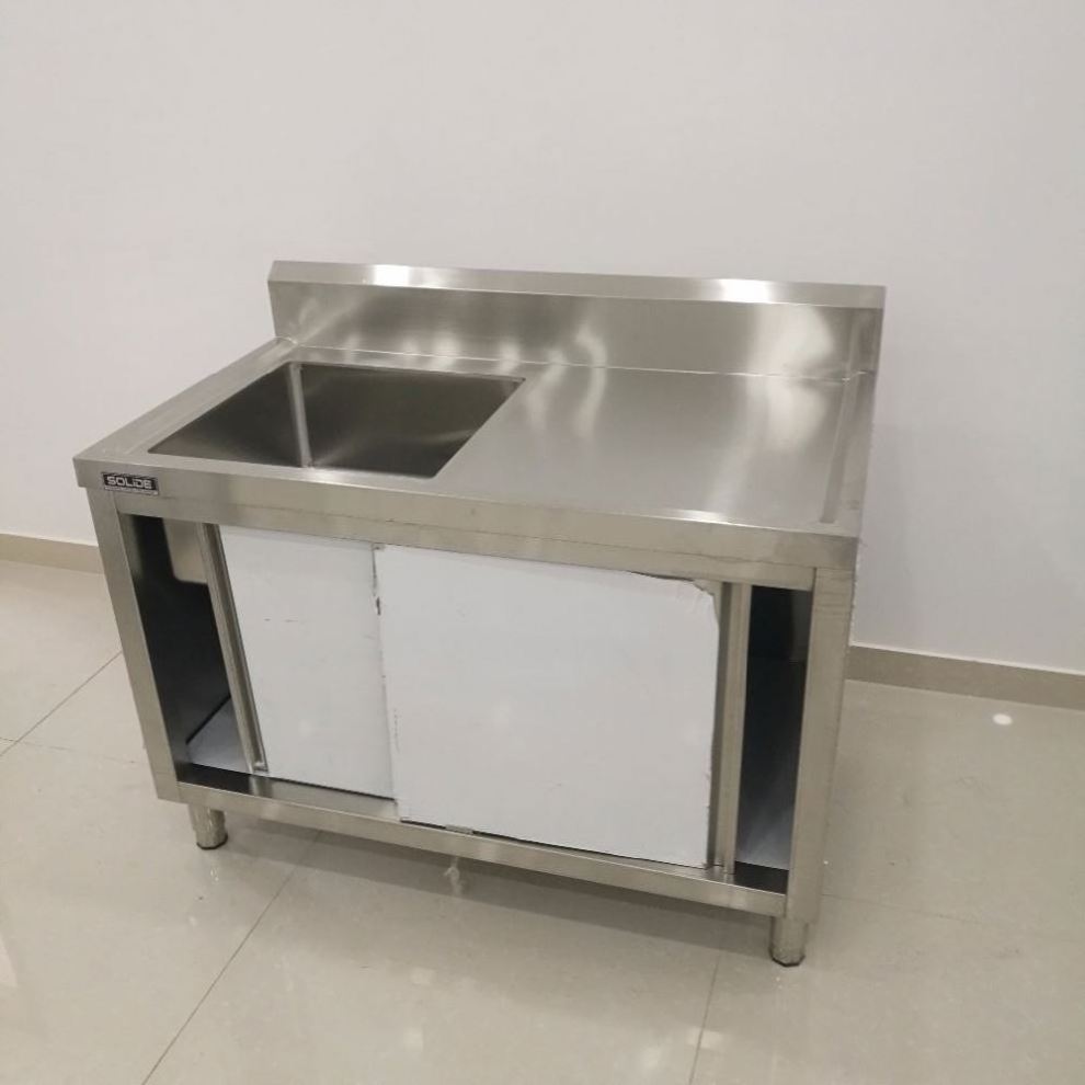 China Cheap Modular Stainless Steel Used Commercial Kitchen Cabinet with Simple Design