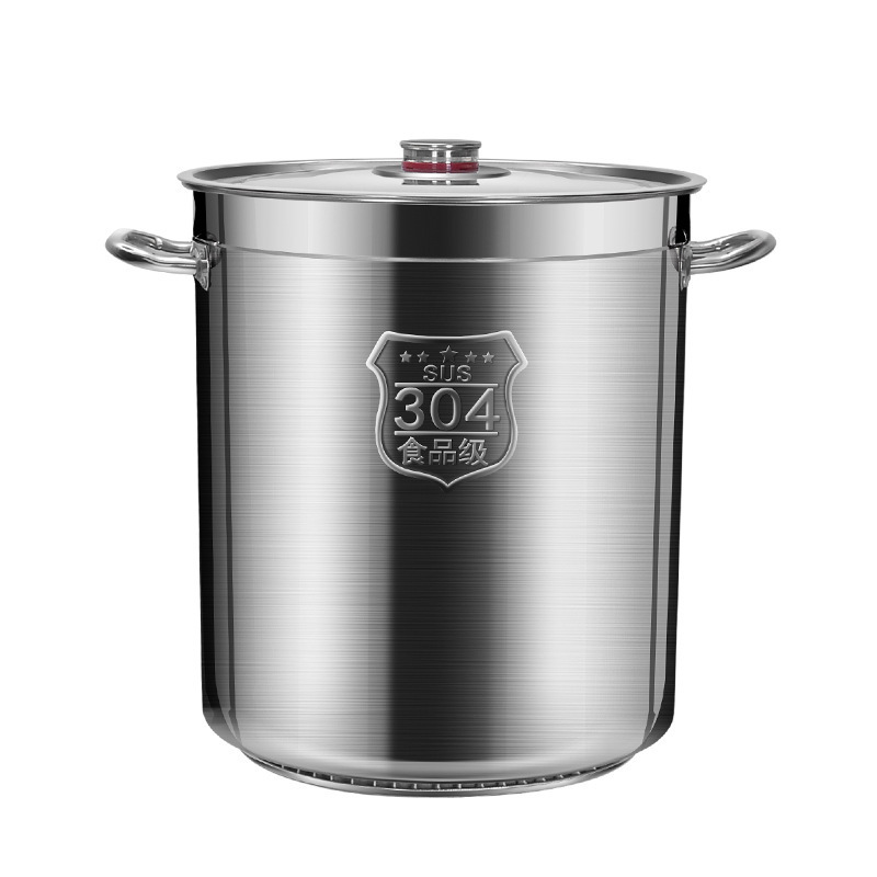 Restaurant kitchen large 304 stainless steel cooking high stock pot warmer range wholesale set soup and stock pot