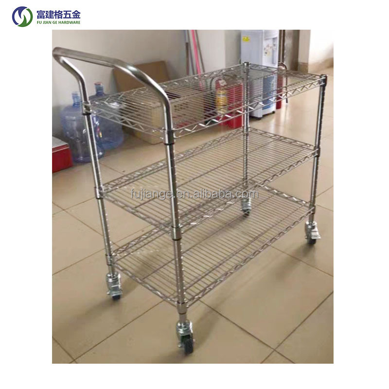 Industrial 5 Shelf 350 kg Heavy Duty Slanted Wire Shelving Unit Chrome Metal Storage Rack Modern Metal Shelving