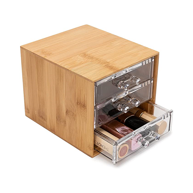 make-up storage boxes & bins Countertop Drawer  Mini 3 Drawer makeup Vanity Organizer cosmetic Storage Organization Drawers