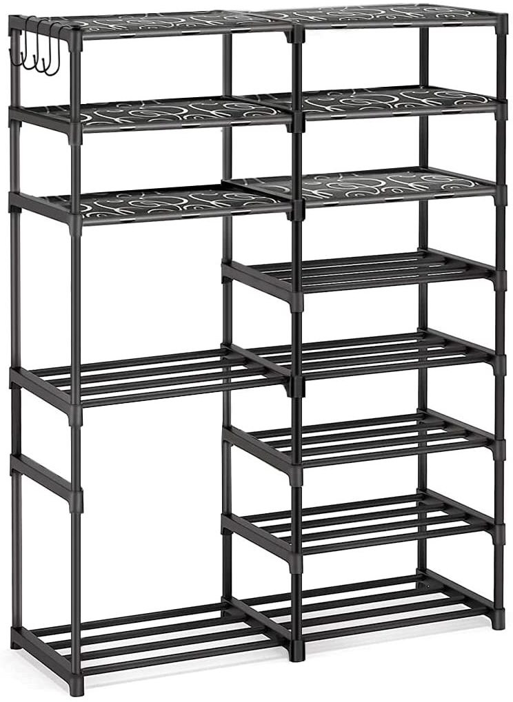 Boots Storage Shelf Adjustable Shoe Organizer 8 Tier Stackable Shoe Rack