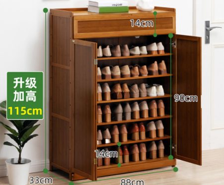 Wholesales Custom Logo Bamboo Shoe Rack Cabinet Shelves Home Entrance Storage Organizer Modern Wooden Shoe Cabinet Rack For Home