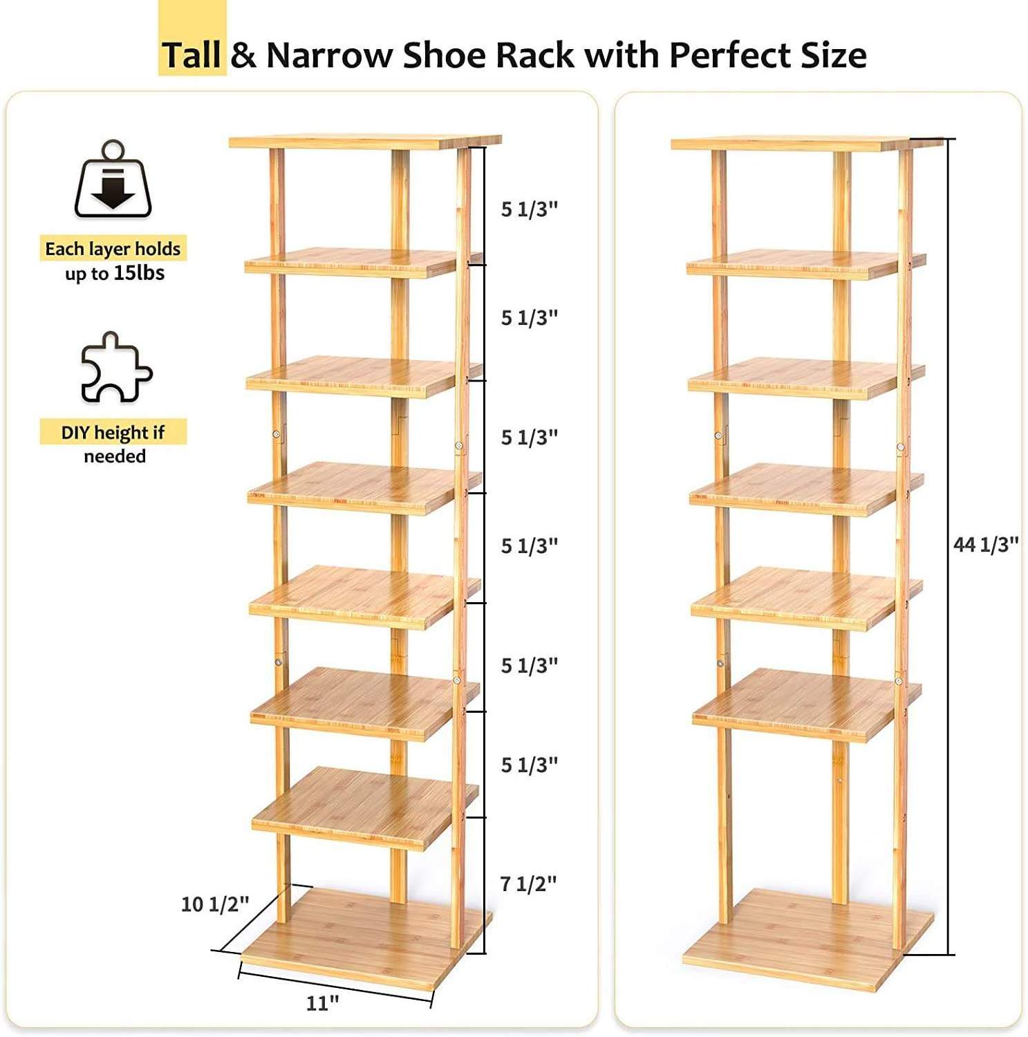 Custom Living Room Space Save Vertical Storage Stand Narrow Shelf for Small Spaces Entryway Corner Closet Door Bedroom