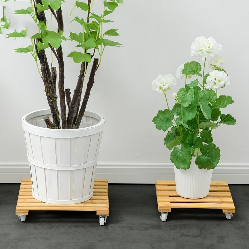 High quality Multiple Indoor Tall Natural Bamboo wood flower Plant Stands Plant Shelf For Indoor