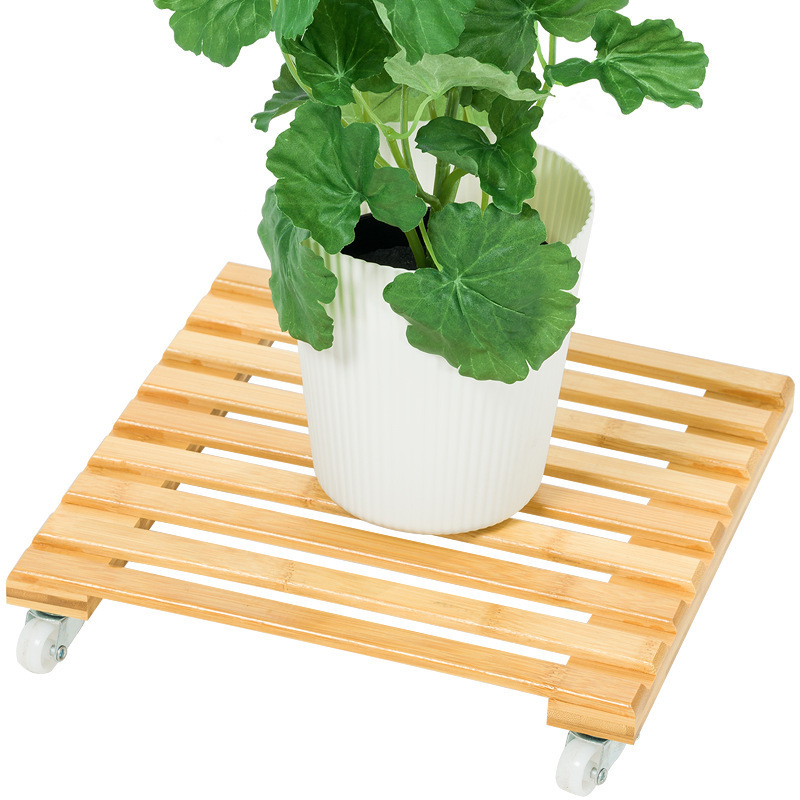 High quality Multiple Indoor Tall Natural Bamboo wood flower Plant Stands Plant Shelf For Indoor