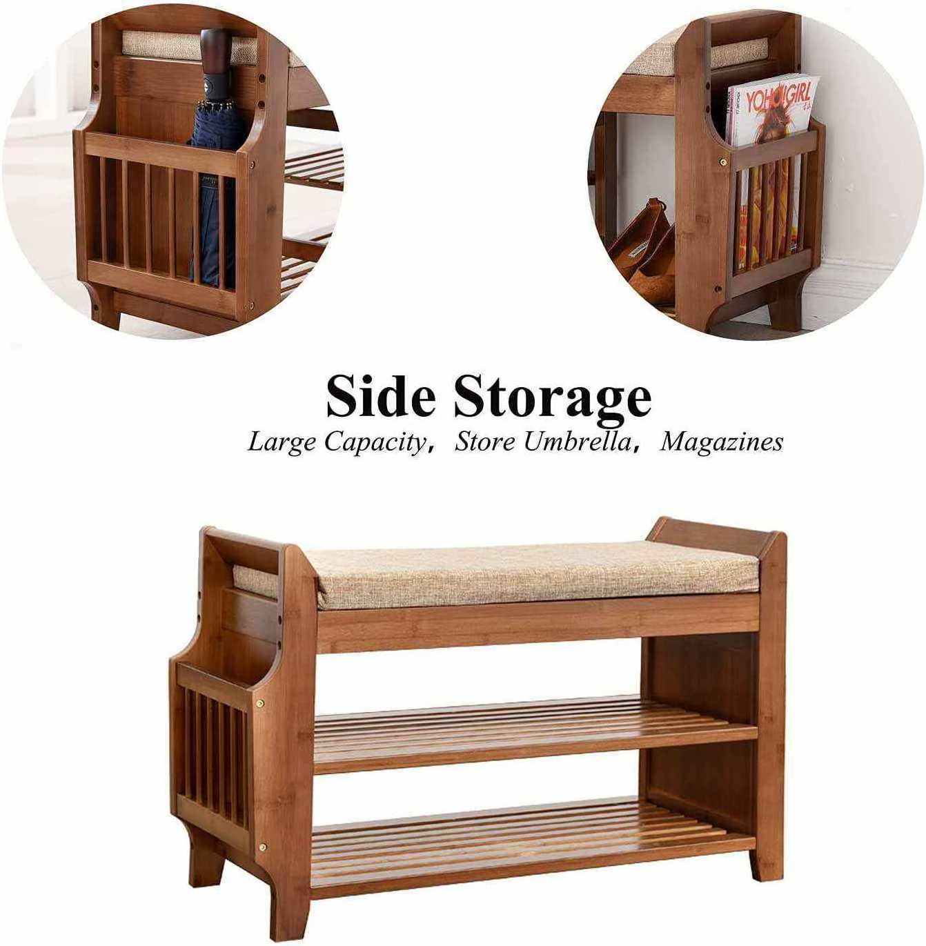 direct sales wholesale price 2 tier shoes rack shelf wooden big bench organizer storage wholesale shoe rack storage with seat