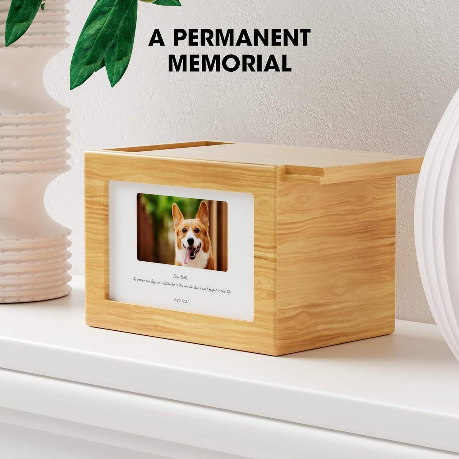 OEM ODM Wholesale Customize Pet Urns Pet Caskets dog Urns Coffins Caskets Adult Bamboo Sustainable Wooden Funeral Cremation Urns