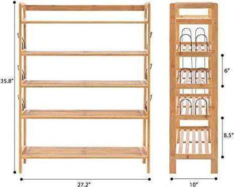 sapateira organizador de sapatos yz Wooden Bamboo Shoe Rack rangement de chaussures en bois pliable shoe shelf for Entryway