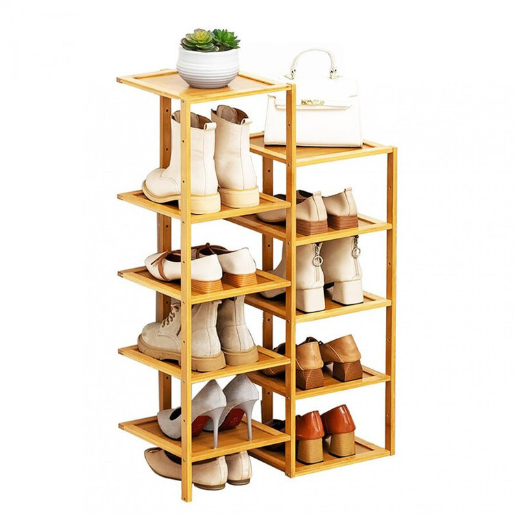 Zapateros Multifunctional - Ideal Bamboo Shoe Storage Holder Display Shelf Shoe Rack for Home and office and hotel