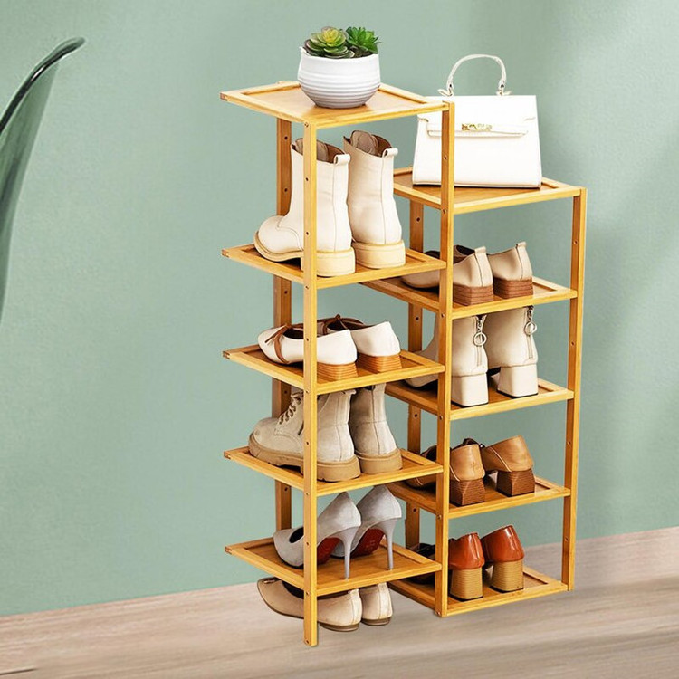 Zapateros Multifunctional - Ideal Bamboo Shoe Storage Holder Display Shelf Shoe Rack for Home and office and hotel